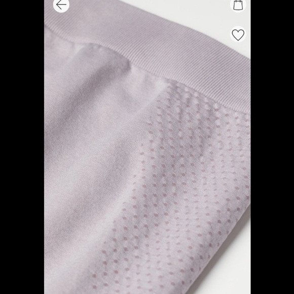 H&M MAMA maternity sports leggings size S NWT lavender / light mauve - Picture 2 of 2
